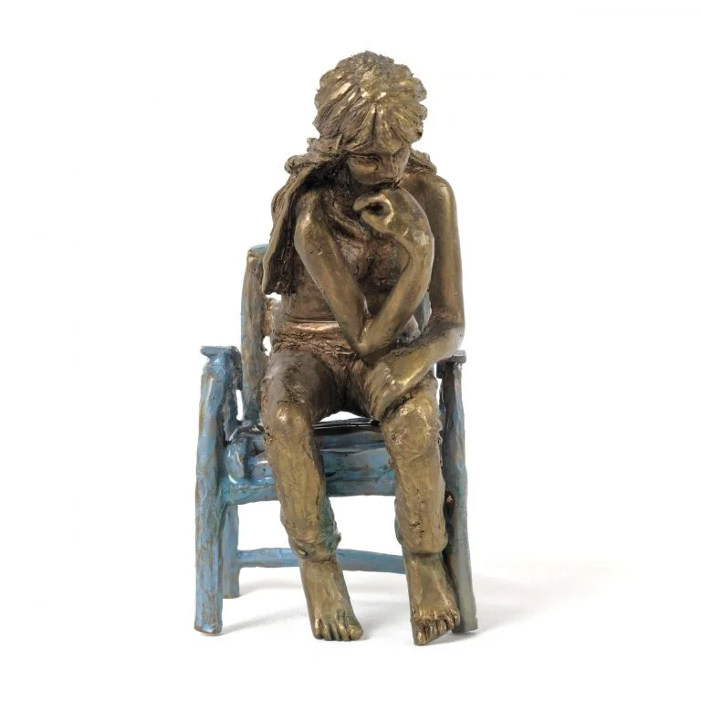 La Penseuse Sculpture Bronze Aurelie Moreau 07